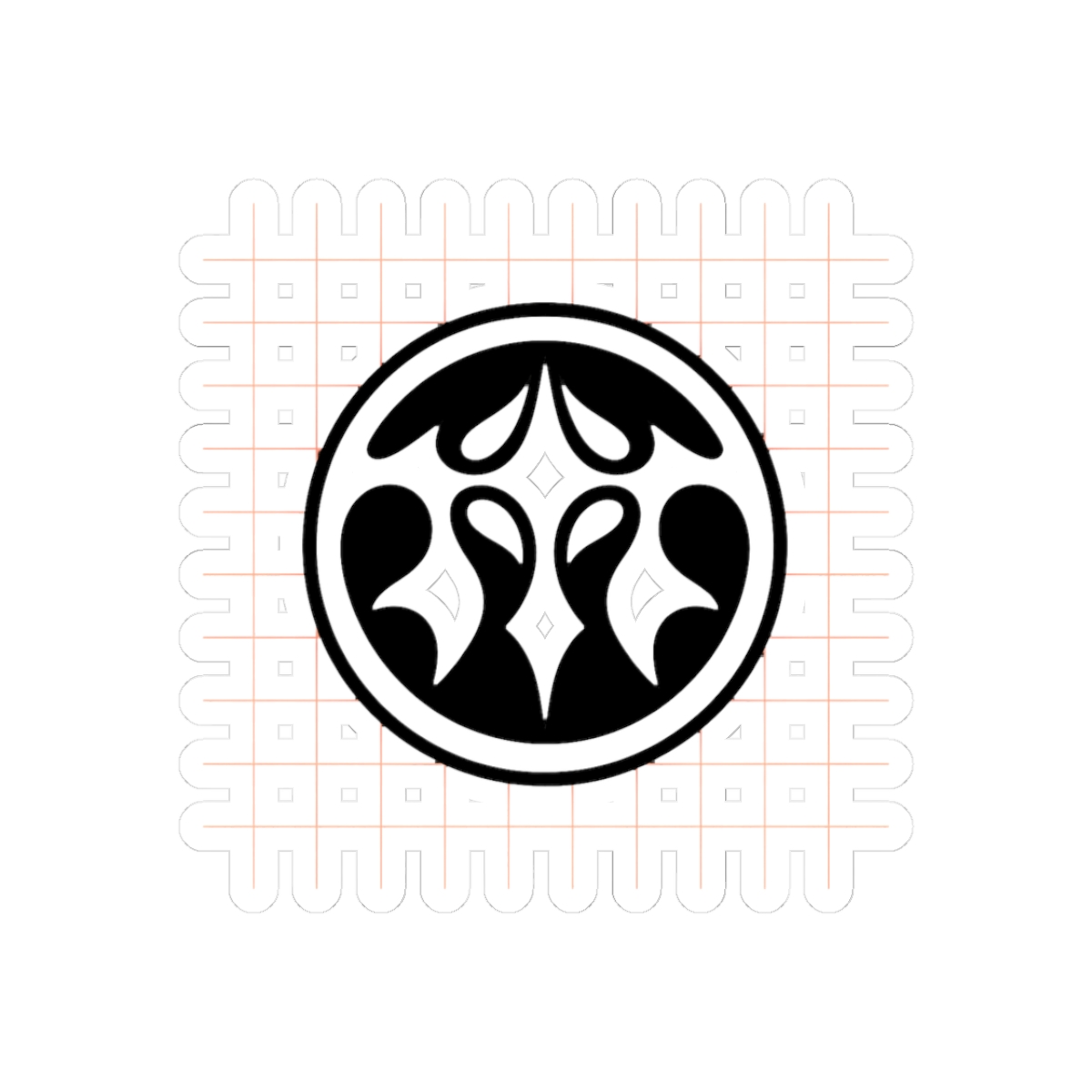 Minimalist Teardrop Abstract Modern Sticker - Official stickers merchandise