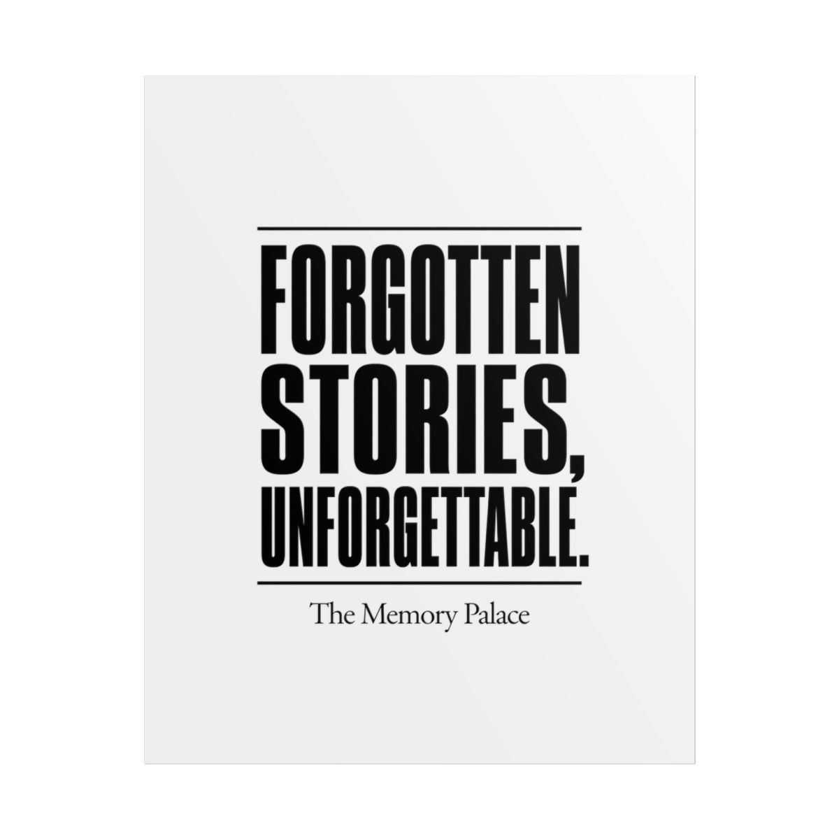 The Memory Palace "Forgotten Stories, Unforgettable." Poster - The Memory Palace official Accessories merch
